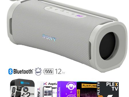 Sony EXTRA BASS Portable Bluetooth Speaker (2024), White w  Audio + Warranty Bundle Cheap