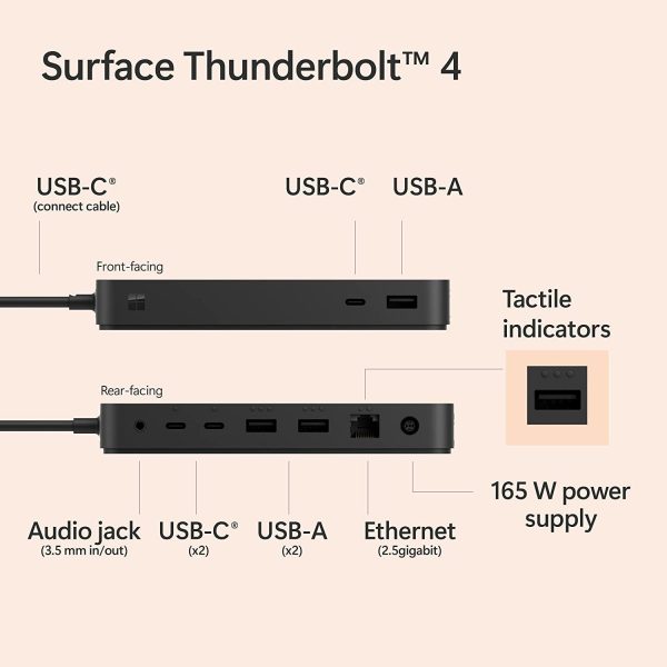 Microsoft Surface Thunderbolt Dock High-Speed Docking Station - T8H-00001 Sale