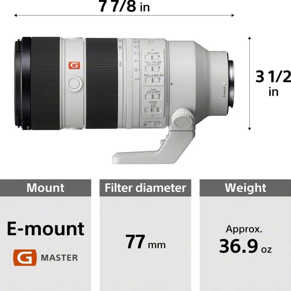 Sony FE 70-200mm F2.8 GM OSS II G Master Telephoto Zoom E-Mount Lens SEL70200GM2 Hot on Sale