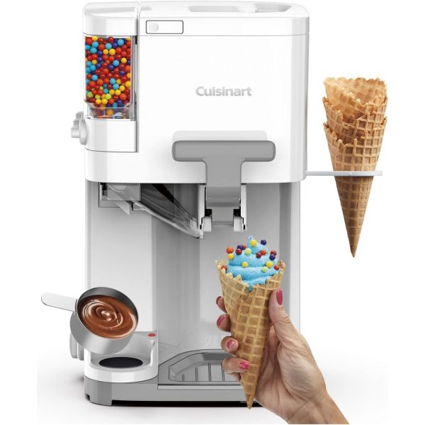 Cuisinart ICE-45 Mix It In Soft Serve 1-1 2-Quart Ice Cream Maker, White, Refurbished Discount