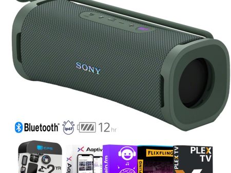 Sony EXTRA BASS Portable Bluetooth Speaker 2024, Forest Gray w Audio +Warranty Bundle Fashion