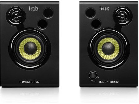 Hercules DJ MONITOR 32 60W Speakers with 3  Woofer, Pair - (AMS-DJMONITOR-32) Online