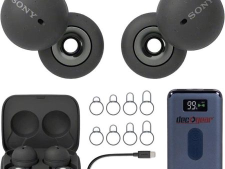 Sony LinkBuds Truly Wireless Earbuds (Gray) WFL900 Bundle with Deco Gear Battery Bank For Cheap