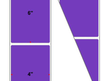 Fanfolded - 4 X 6 Premium Paper Thermal Transfer Label - PMS 266 Violet 266 - Permanent For Sale