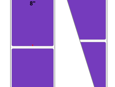 Fanfolded - 4 X 8 Premium Paper Thermal Transfer Label - PMS 266 Violet 266 - Permanent Online Hot Sale