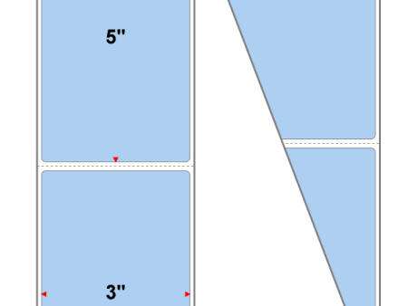 Fanfolded - 3 X 5 Premium Paper Thermal Transfer Label - PMS 277 Light Blue 277 - Permanent Discount