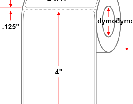 Dymo Compatible - 2.3125 X 4 Premium Paper Direct Thermal LabelWhite - Permanent Cheap